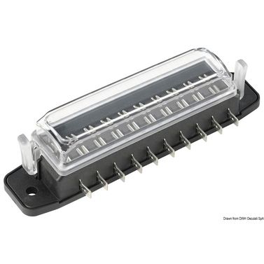 Flatstiftssäkringsbox 10 platser