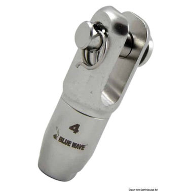 Gaffelterminal til tekstilrig Ø 4 mm