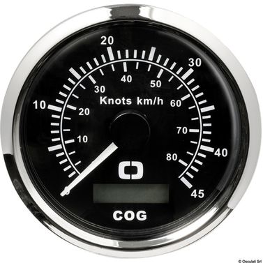 GPS-log Osculati, sort med kurskompas
