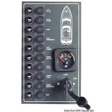 Panel med 10 brytere