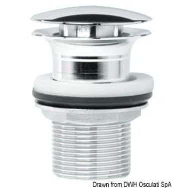 Avloppsutlopp, förkromad mässing 75 mm
