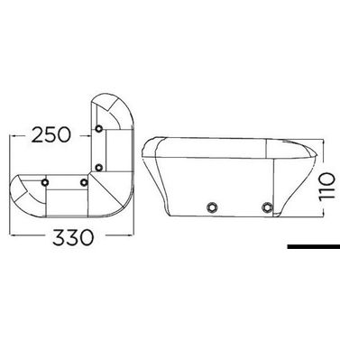 Brygg- och pålfendert 330 mm blå