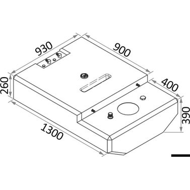 Brændstoftank 370 l