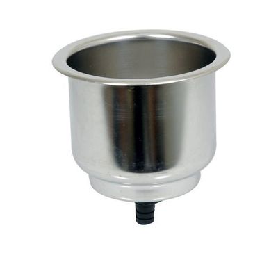 1852 Koppholder med avløp i marin kvalitet ø 87,3 mm i rustfritt stål