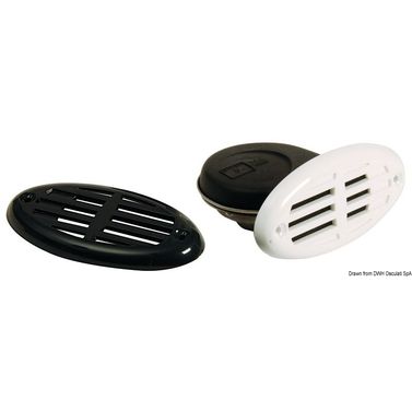 Indbygget ABS-signalhorn med hvidt frontpanel