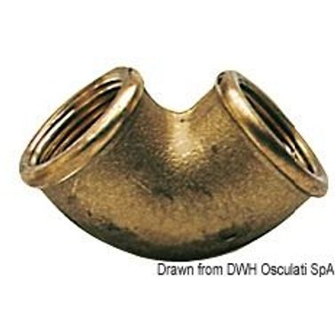 Messinkikulma sisäkierre/sisäkierre 3/8" x 1/2"