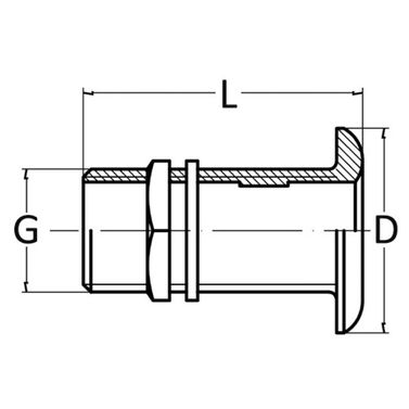 Bunnventil, forkrommet messing 1/2"