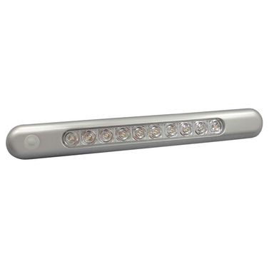 Utanpåliggande LED-lampa, förkromad 310x40x11.5 mm