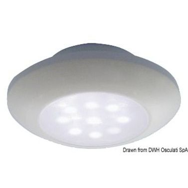 Vattentät vit taklampa med vitt LED-ljus