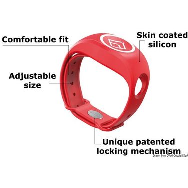 xBAND rött silikonarmband