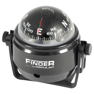 Finder-kompass 2" med brakett svart/svart