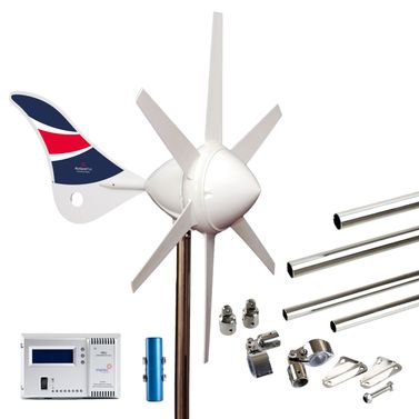 Rutland 914 vindgeneratorkit med med mast och stag