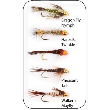 Flugkollektion Goldheads Long Shank 5p #10