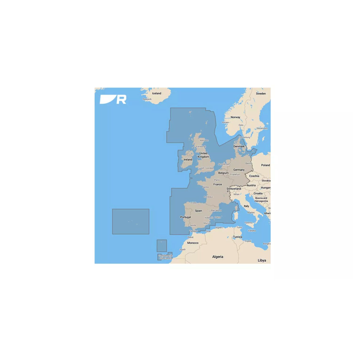 Raymarine LightHouse søkort Vesteuropa