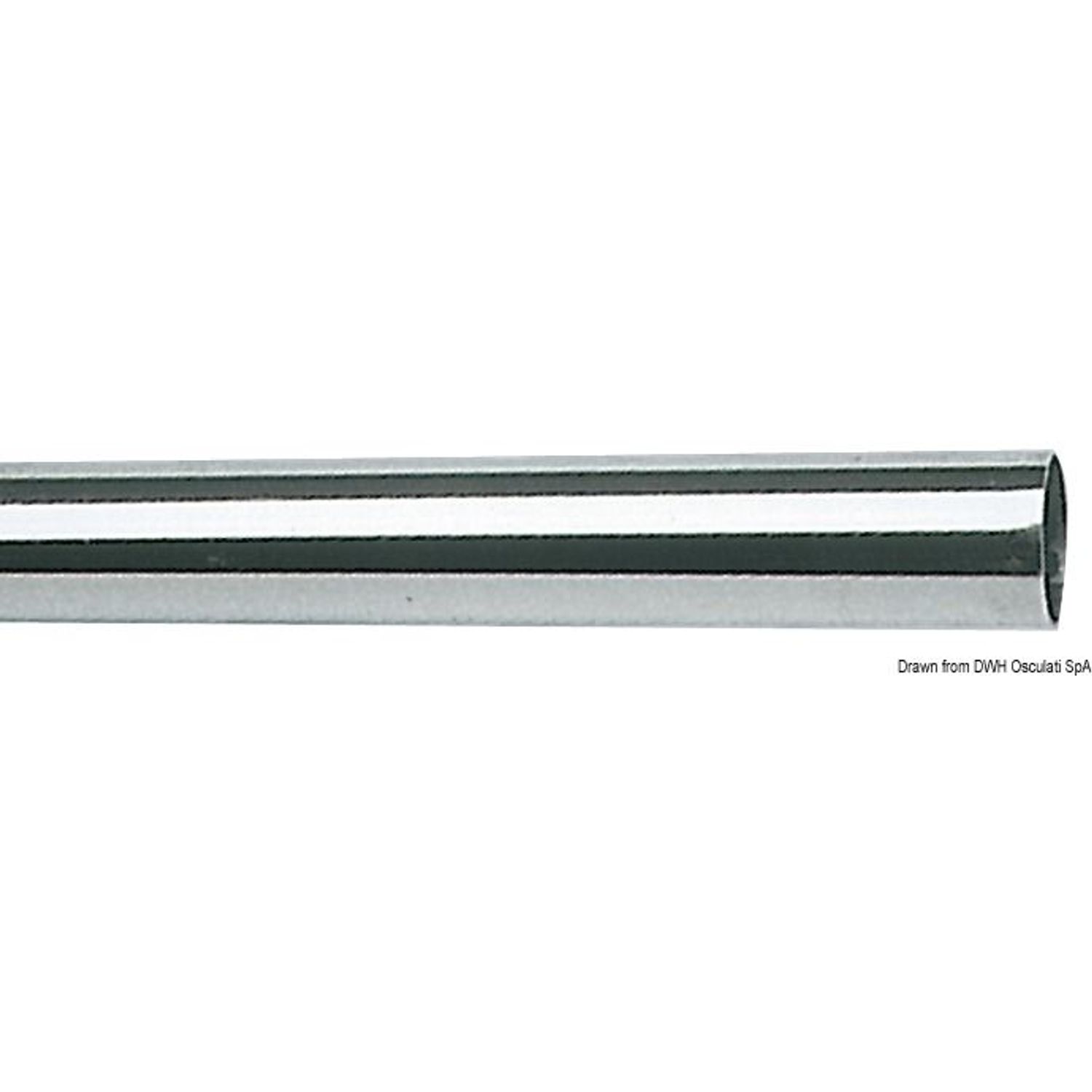 Rør AISI 316 20 mm x 1 mm x 2 m