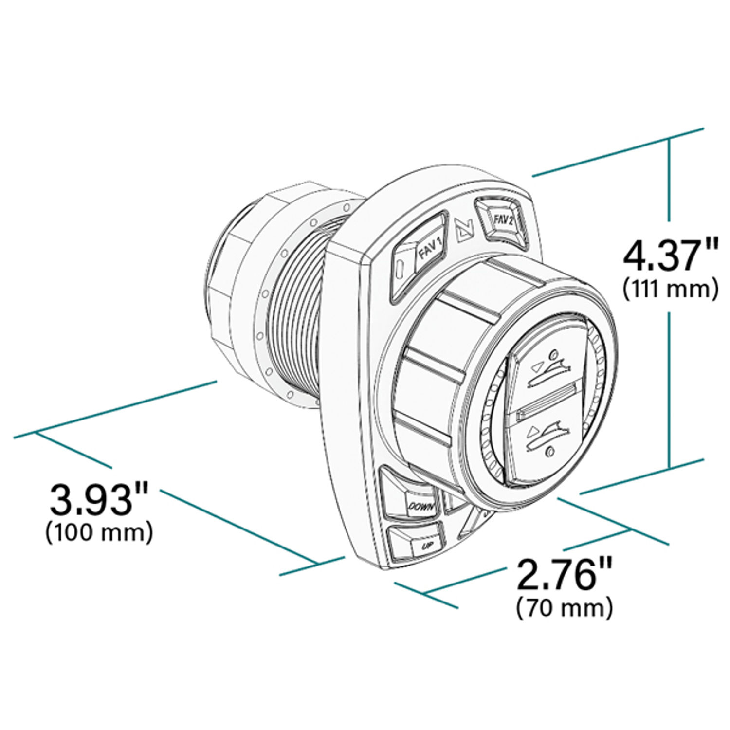 Lenco Pro Control Assist Flybridge-tastatur med kabler