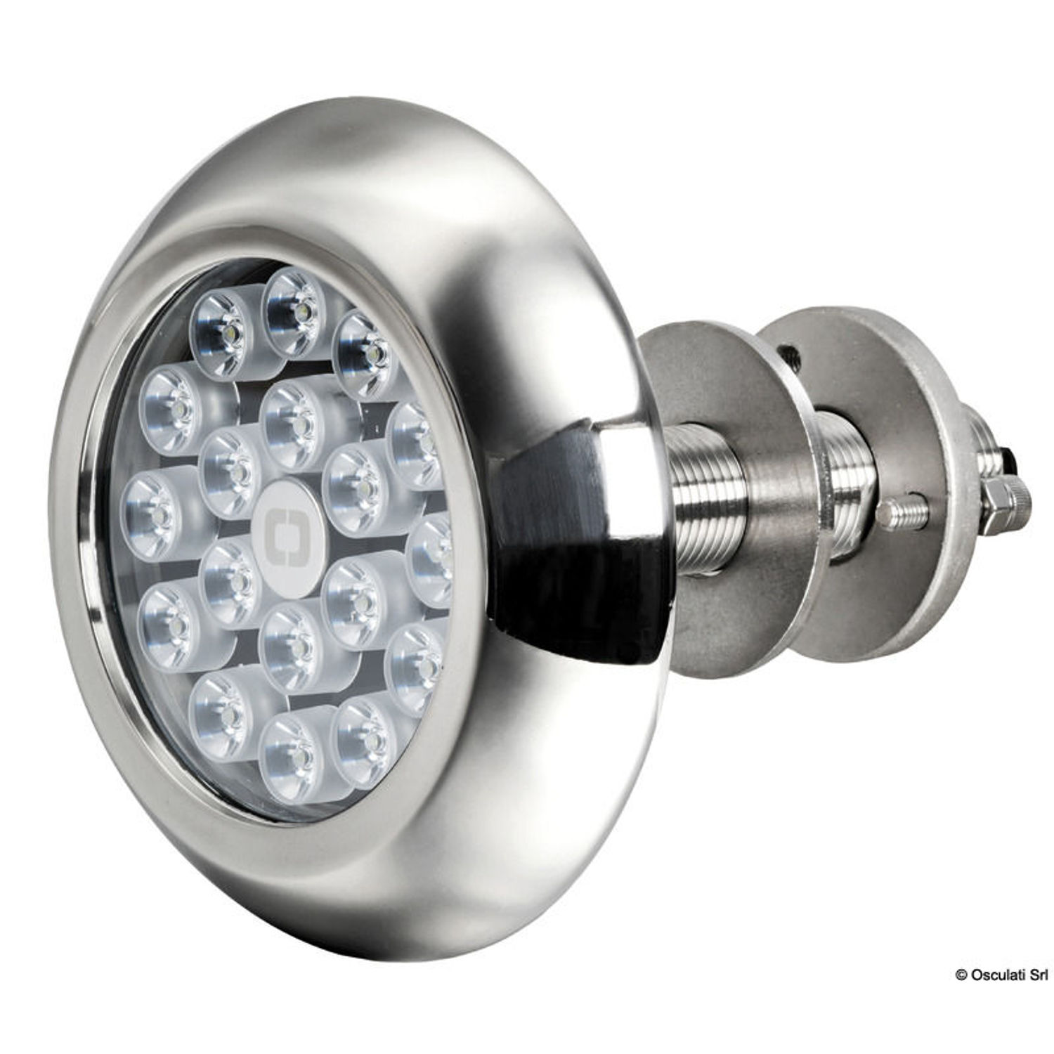 Undervattenslampa med pinnbultar, 18 vita LED