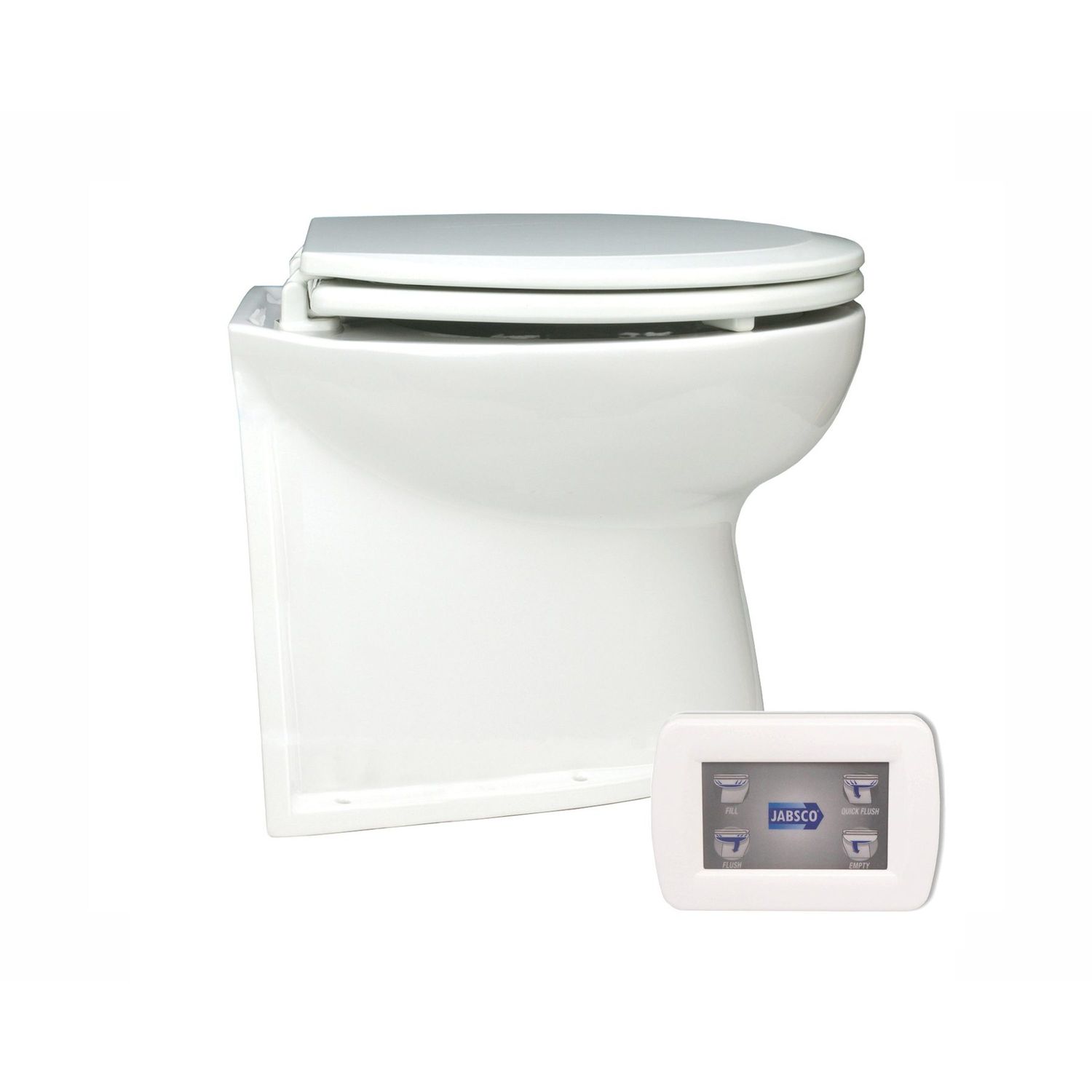 Jabsco Deluxe Flush El-toilet 14" Lige Bagkant Pumpe 12v