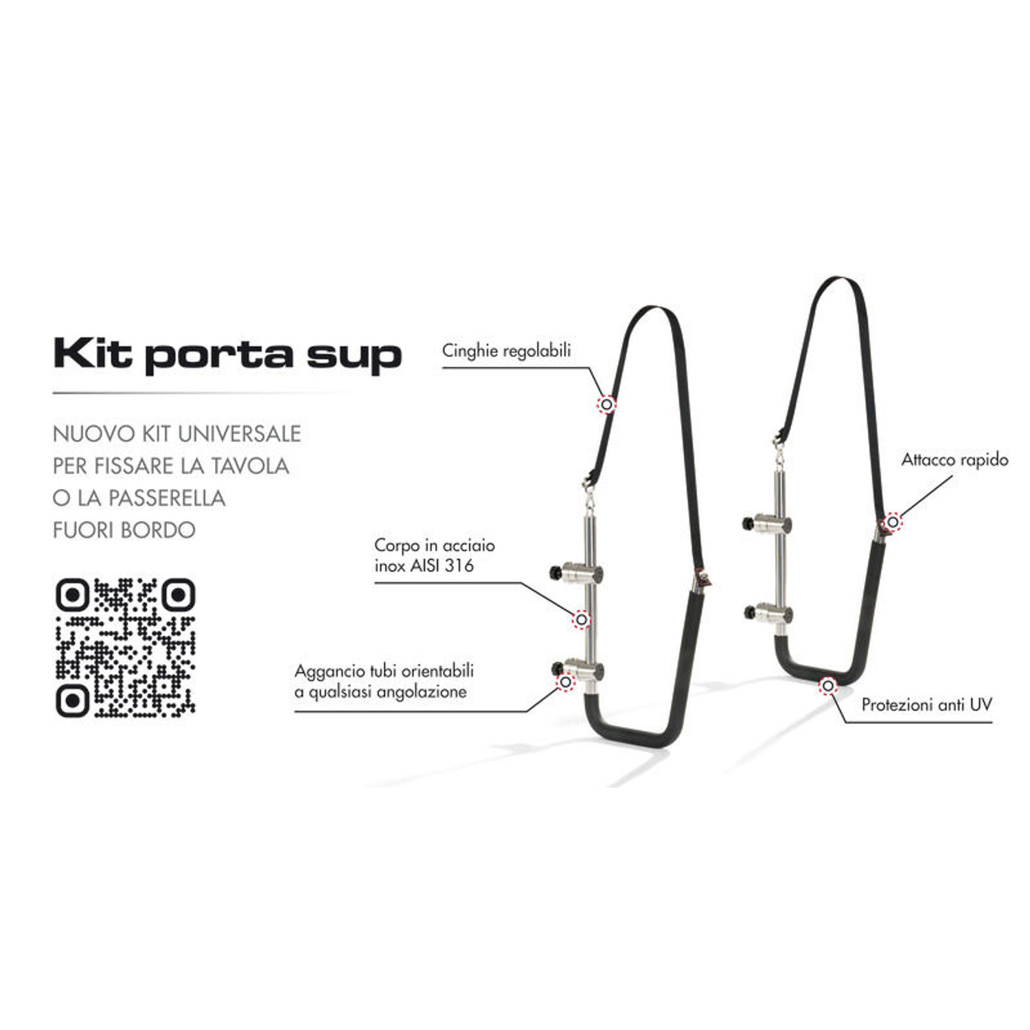 Delux SUP-laudan tai käyntisillan pidikesarja SS