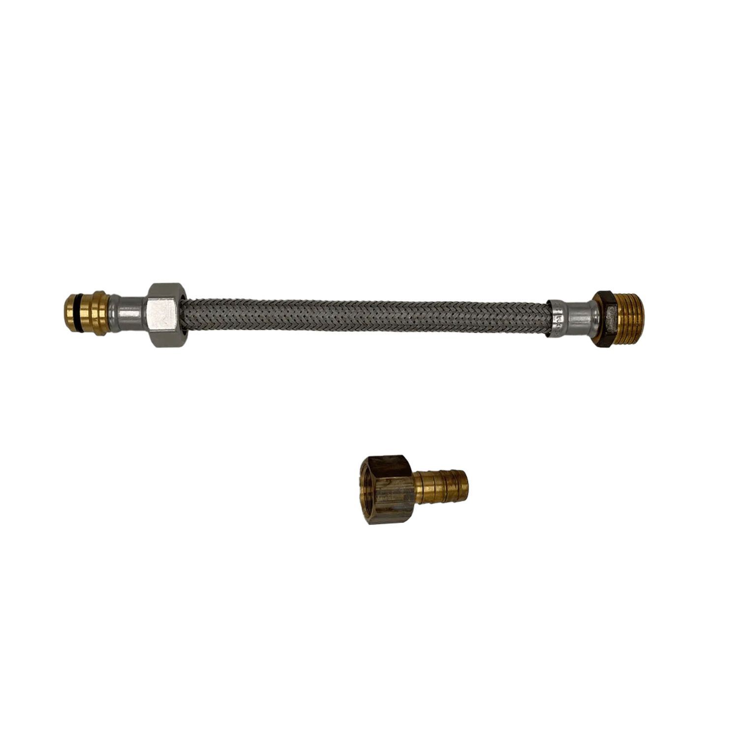 Fleksibel slange med 13 mm nippel Tømning