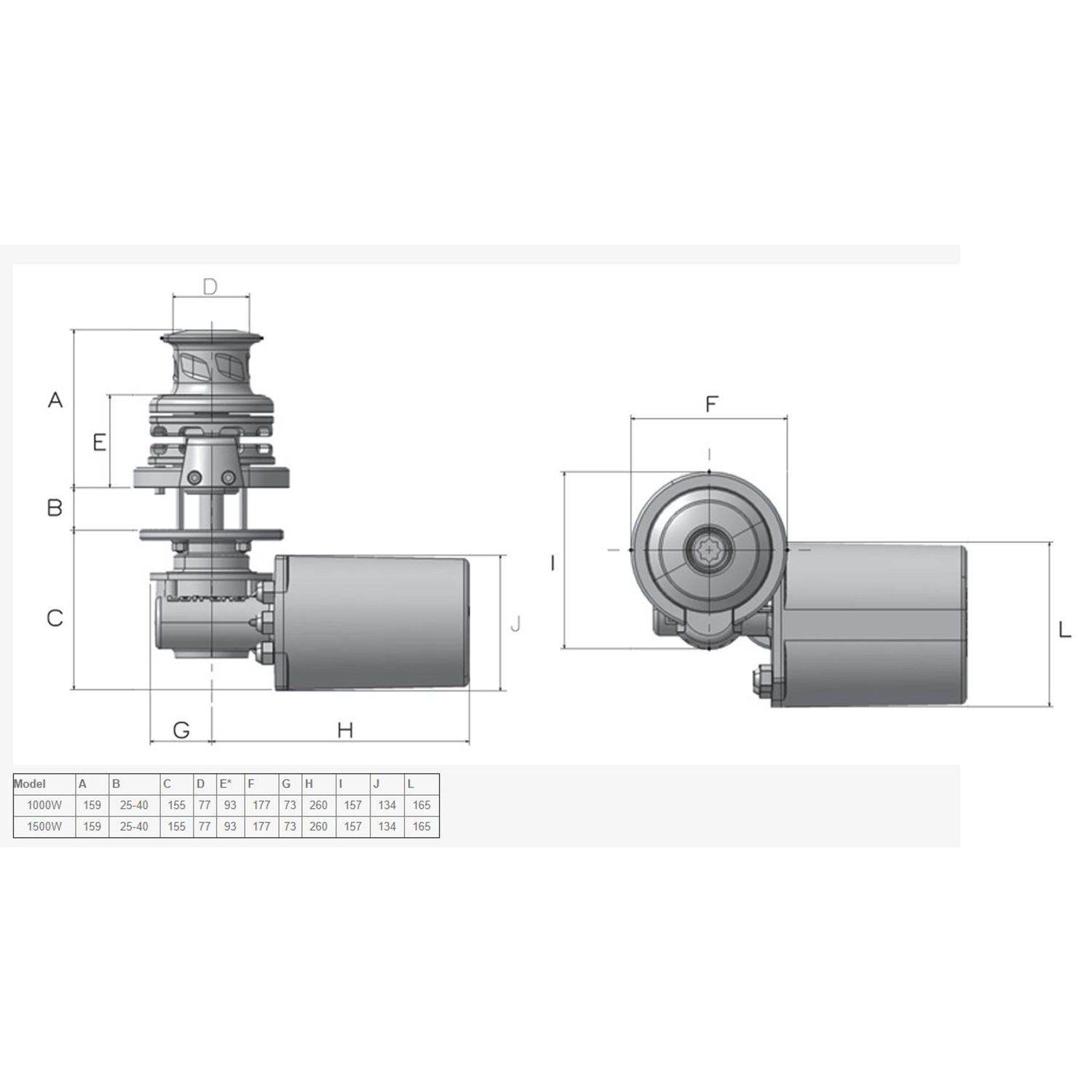 Ankerspil Lofrans SX2 12v 1000W