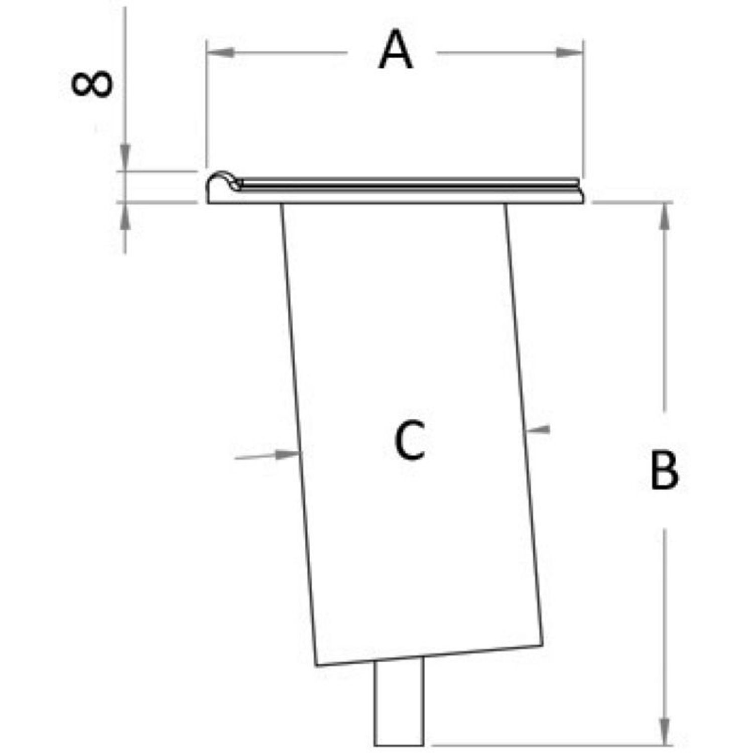 Rak infälld bussning 150 mm