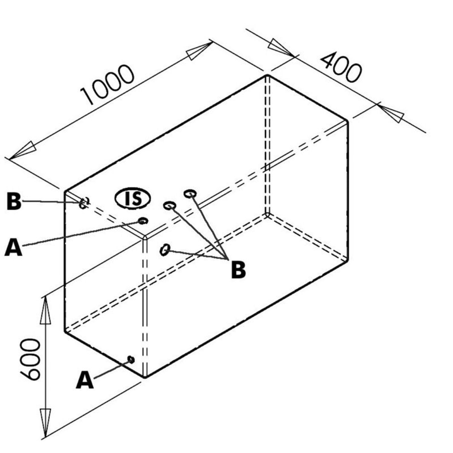 Spillvannstank 215 l