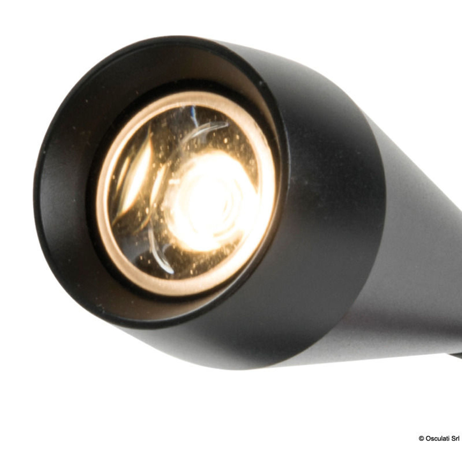 Leddelt LED-lyskaster svart