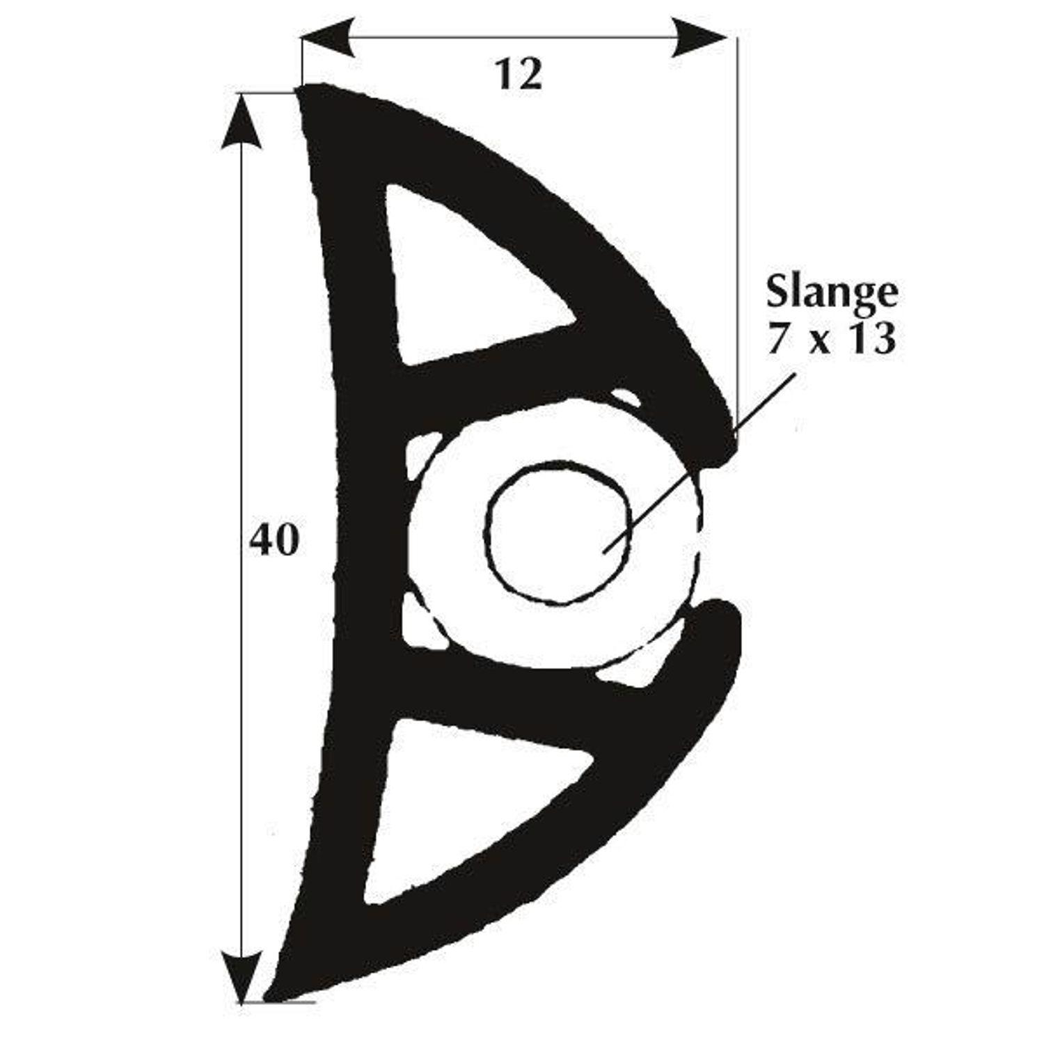 Suojanauha 40 x 12mm musta, 50m rulla