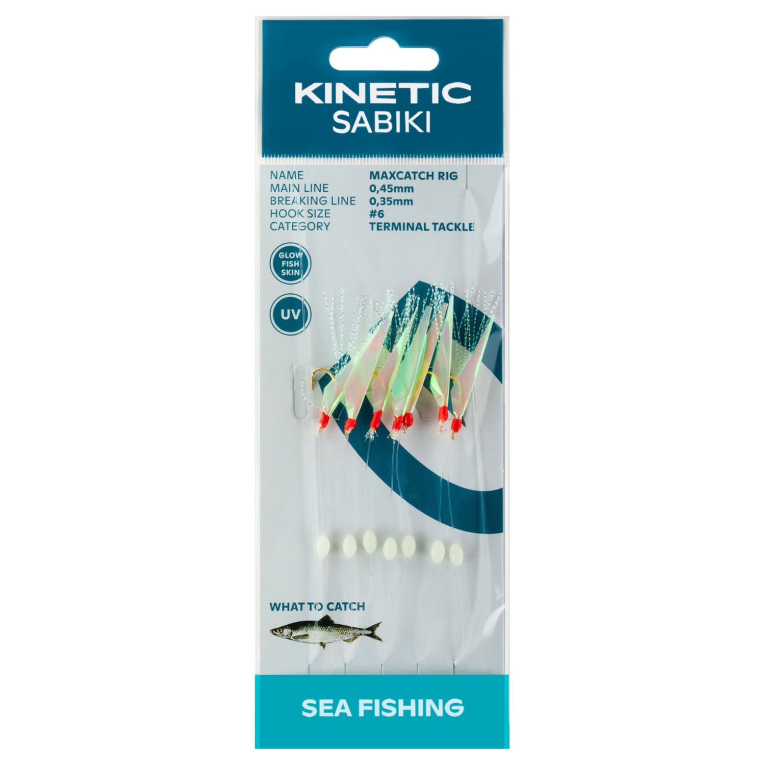 Kinetic Sabiki Sill Rigg MaxCatch Fishskin/Mix