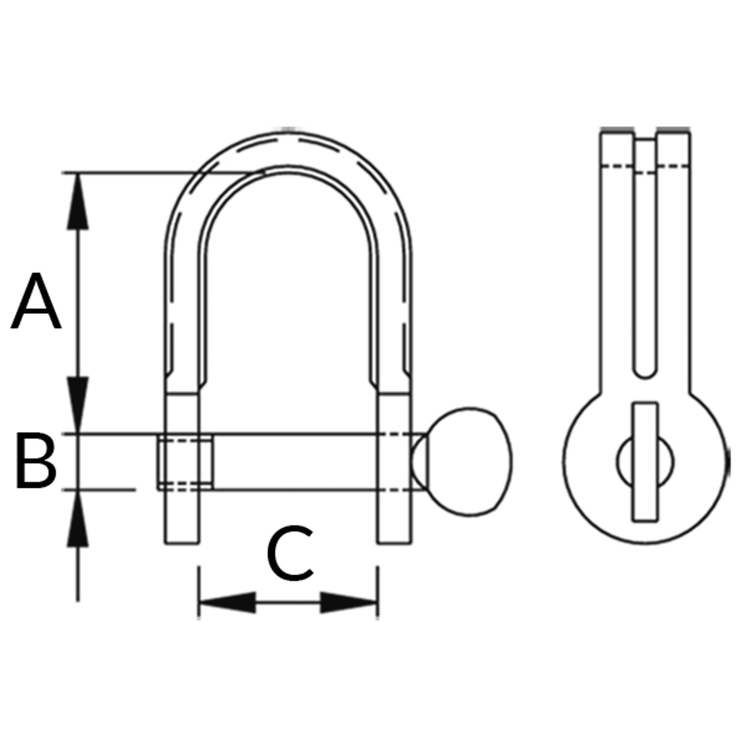 Sjækel med vingeskrue RF
