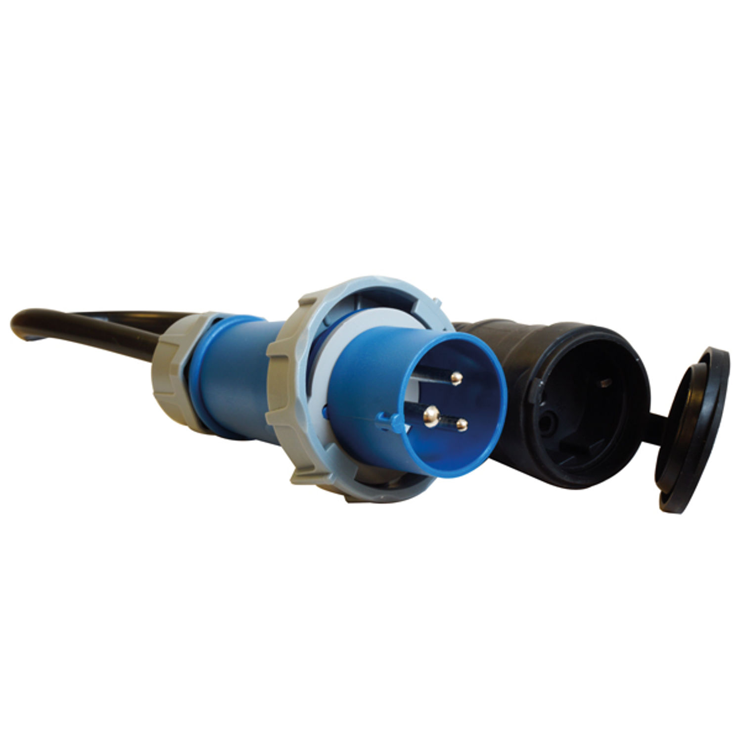 1852 CEE 220V hann IP67 til Schuko hunn - 2,5 mm2 kabel 0,5M