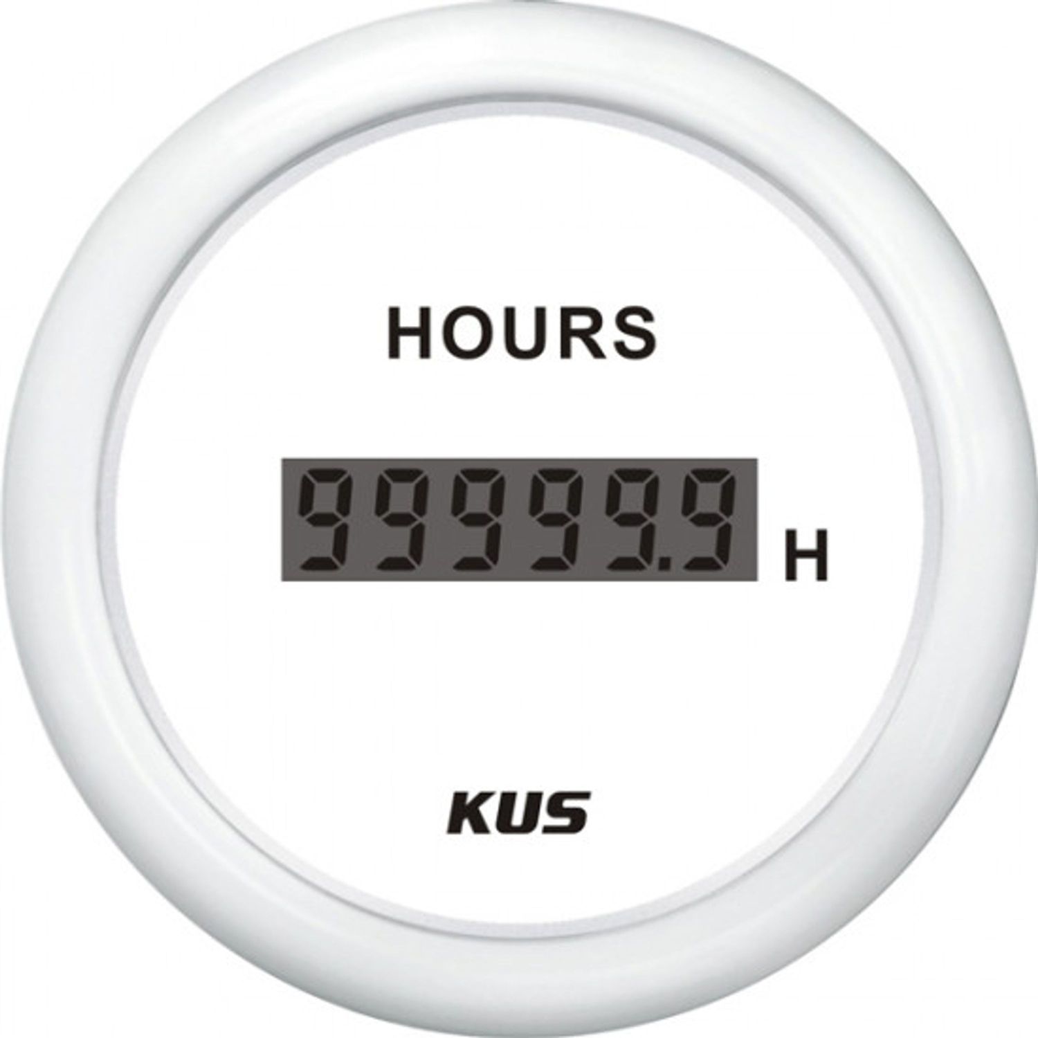 Kus Digital Timeteller, Hvit, 12/24v