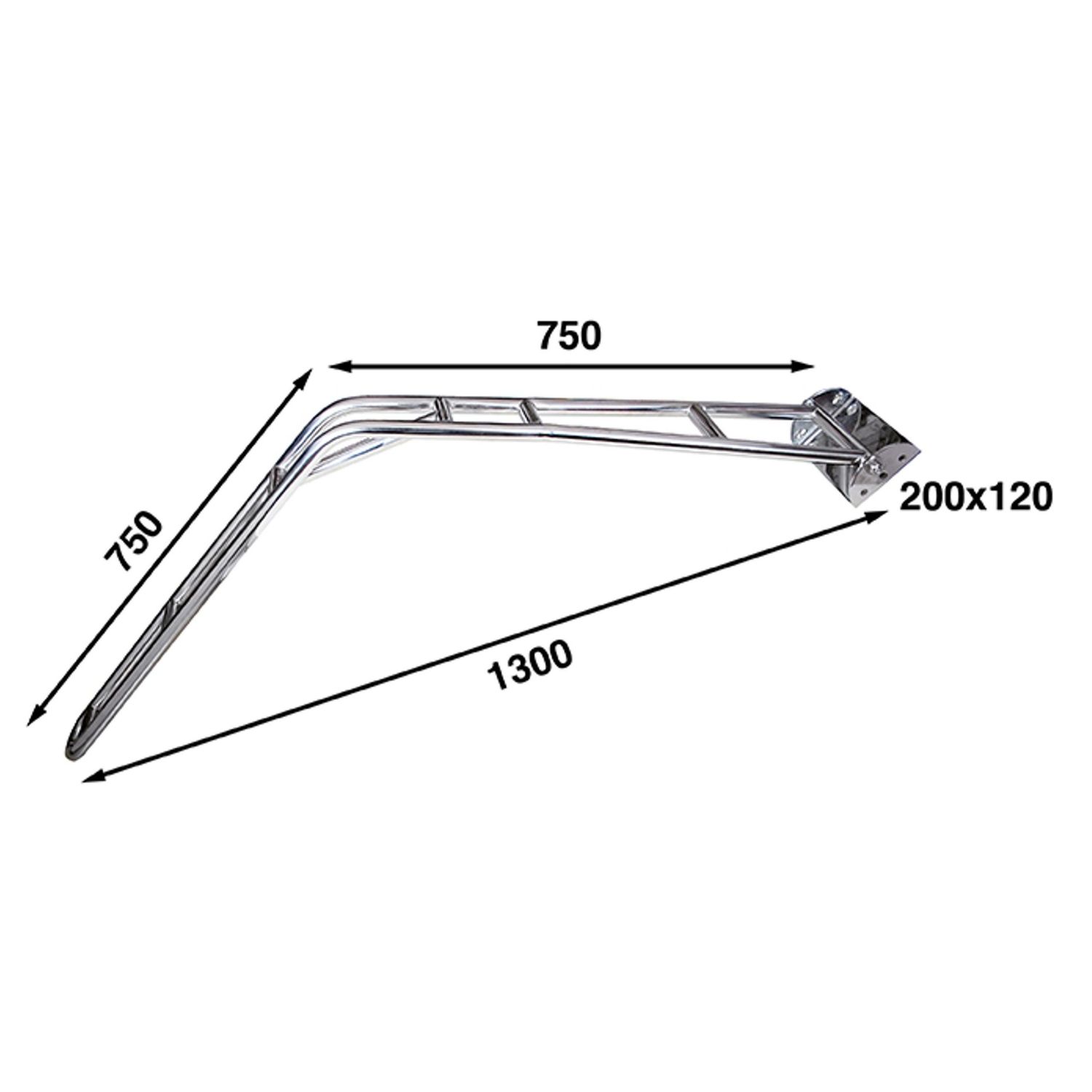 Båtsystem Davit DV25-1. Avrundet akter