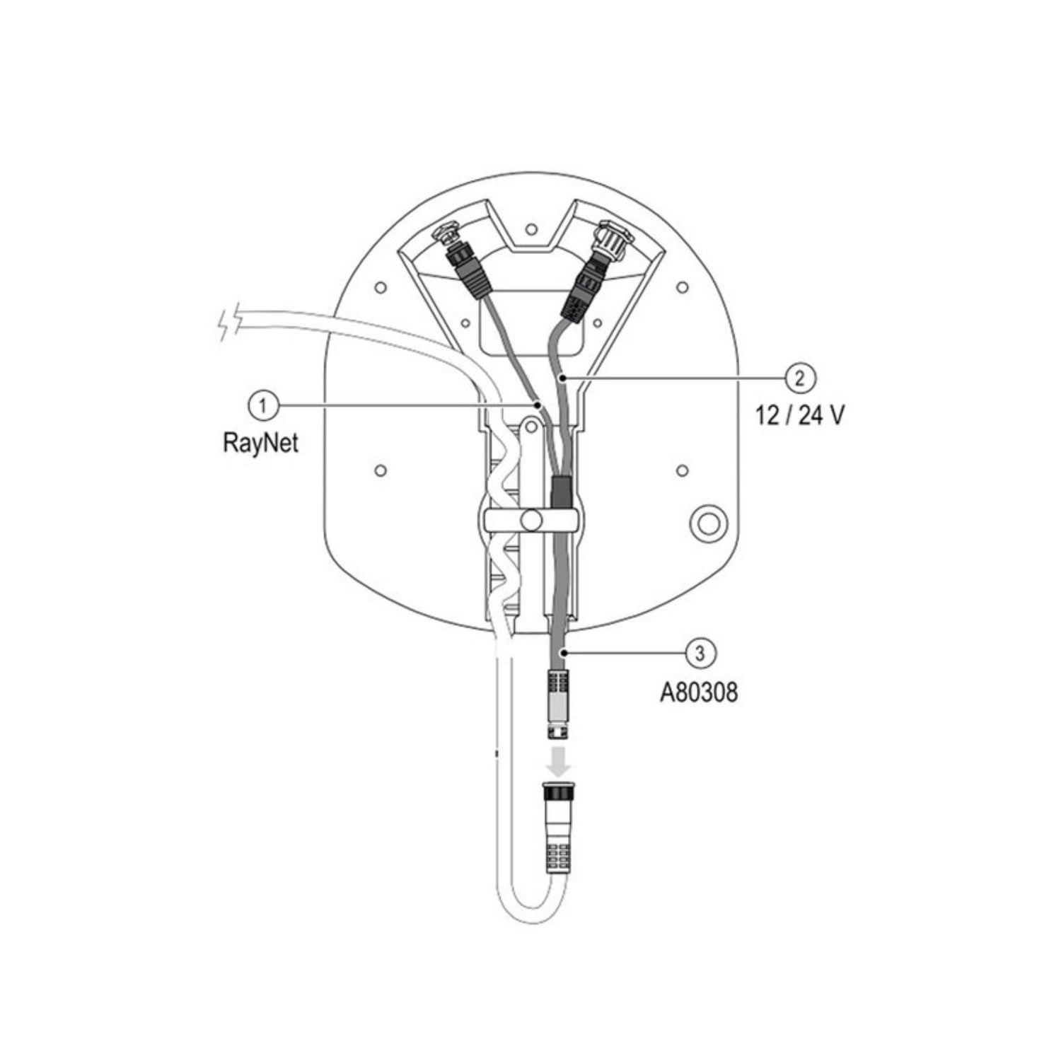 Raymarine Quantum Radar Adapterkabel Strøm/Data