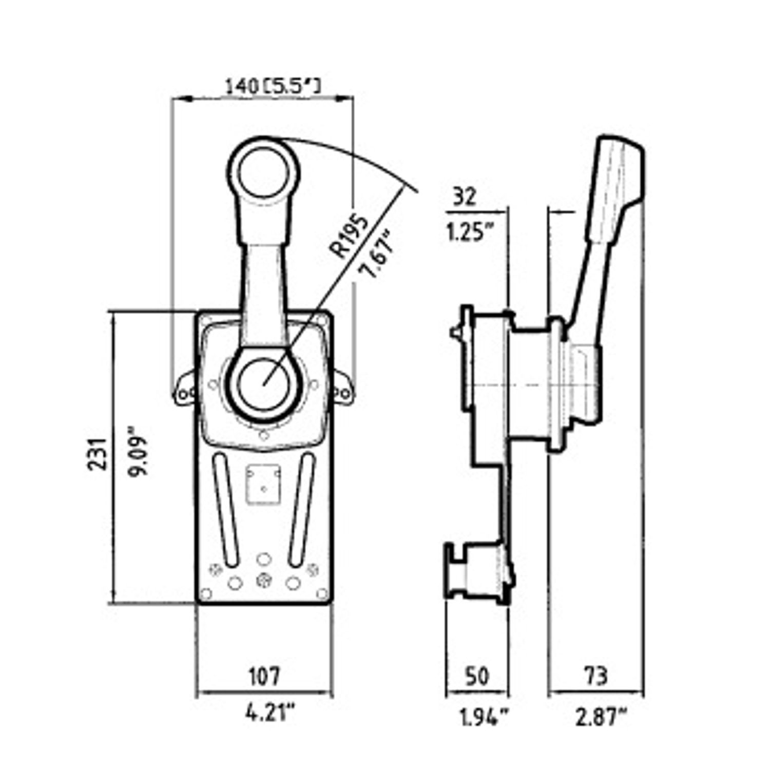 Ultraflex kontrolboks sidemonteret