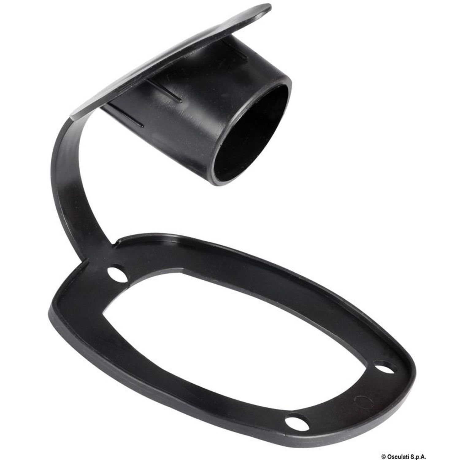 Lock för infälld spöhållare, mjuk PVC, svart