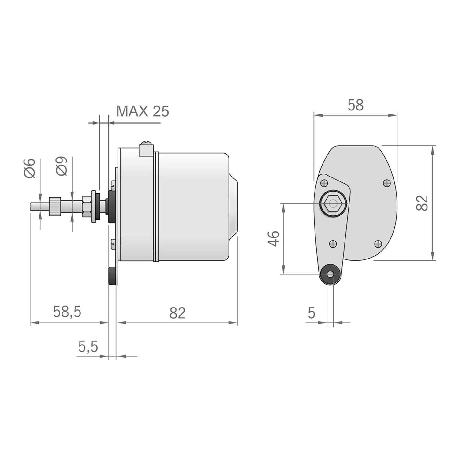 Roca Vinduspussermotor W05 12V Hvit