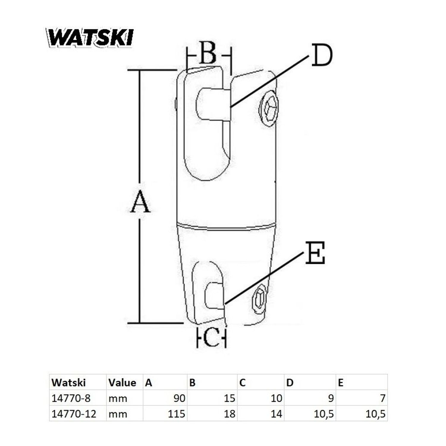 Ankerlenke Rustfri