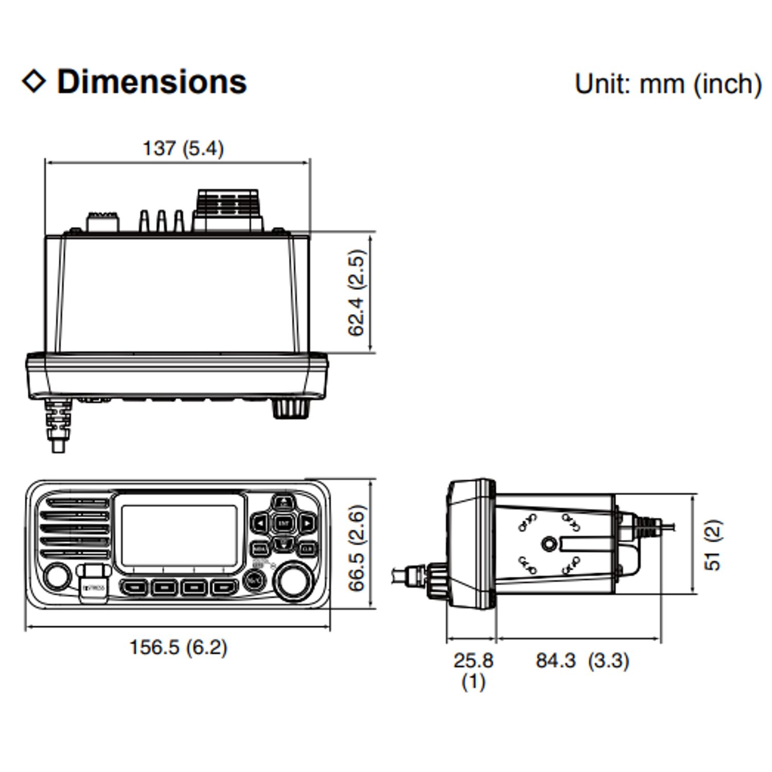 ICOM VHF IC-M330 Radio m. DSC-D