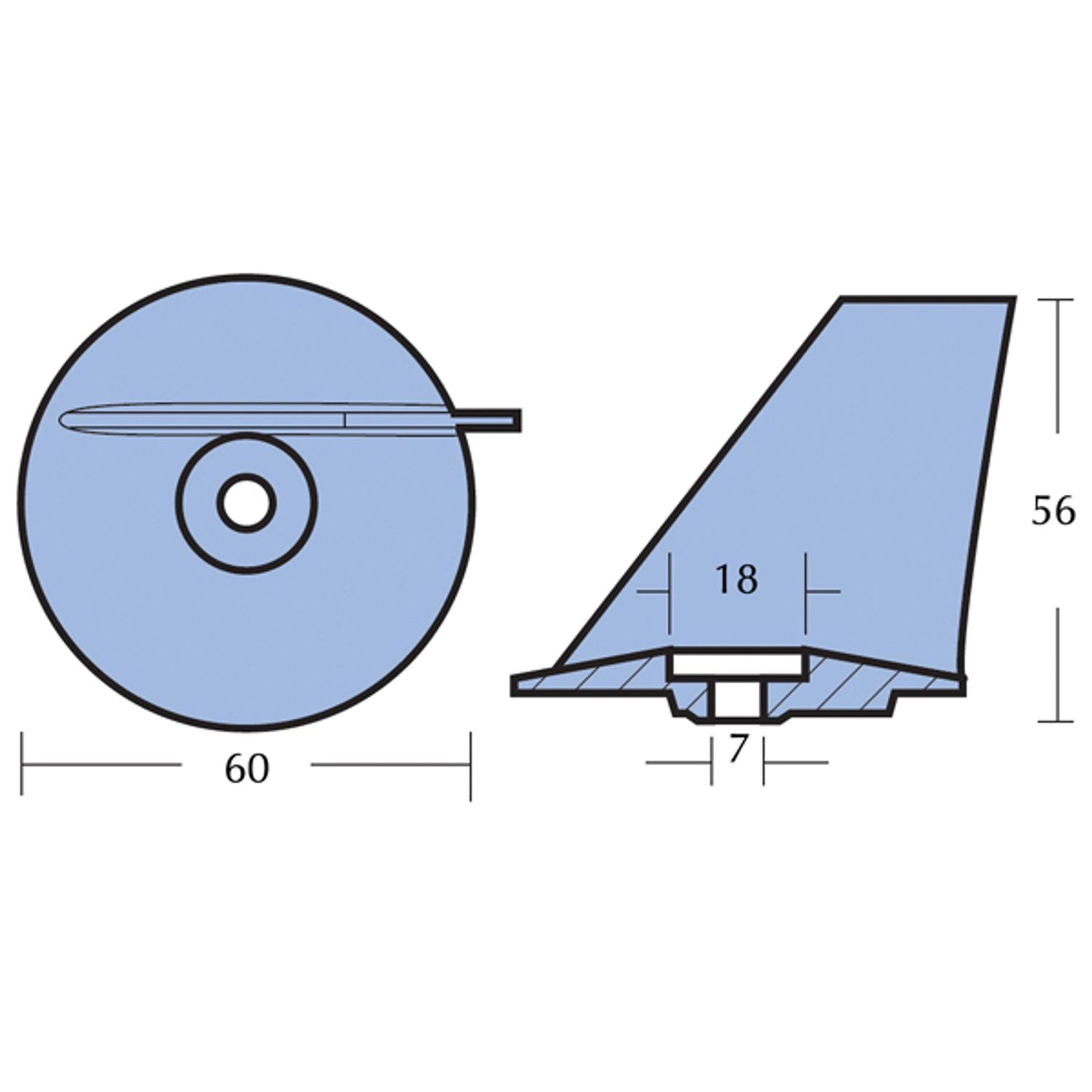 Sinkanode for Mercury/Mercruise 30 - 40Hk 2-takt