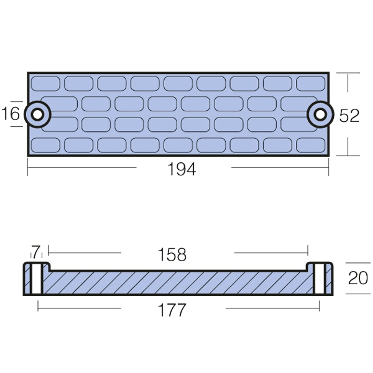 Zinkanode mercur.25/50/60/70hk