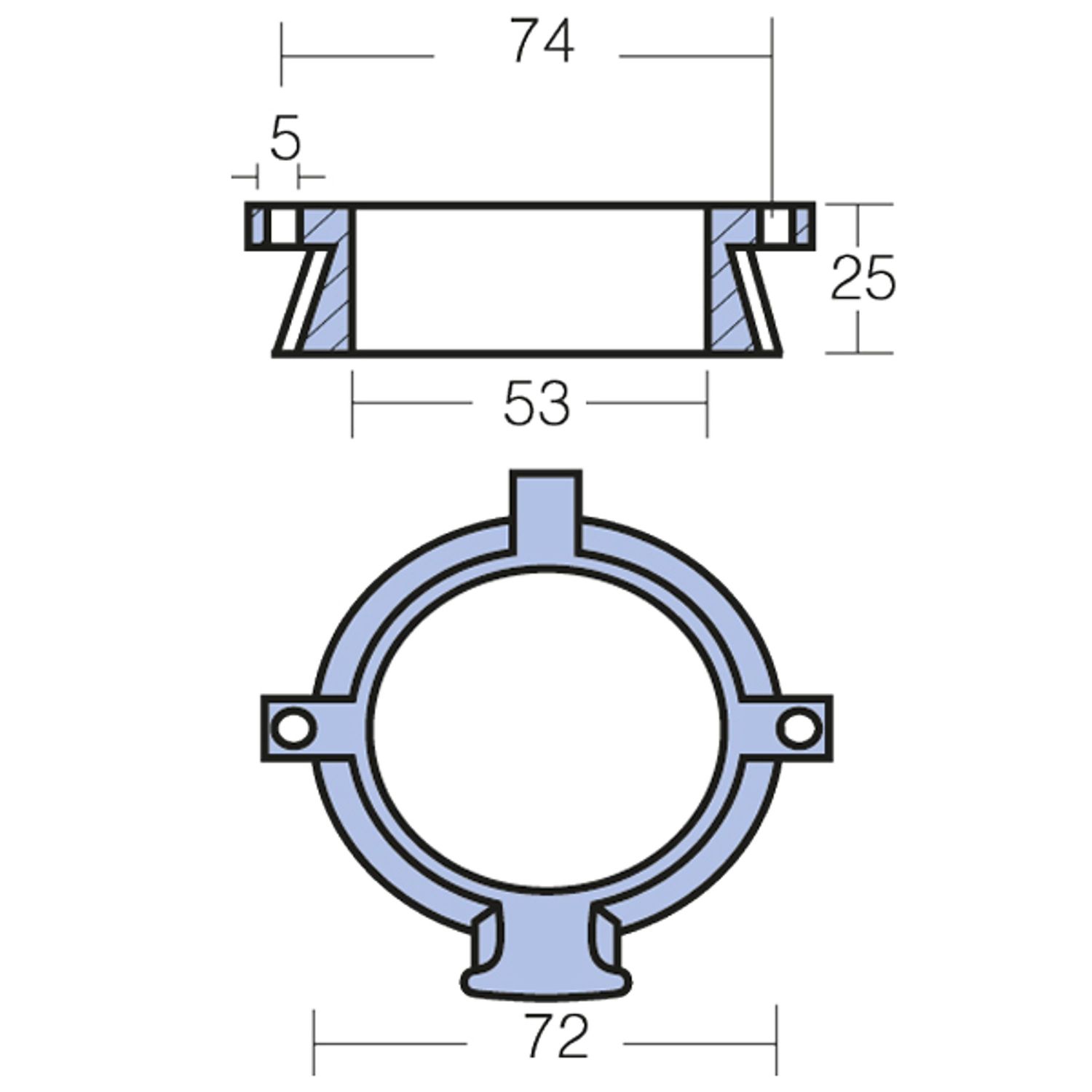 Sinkanode for Mercury,Mercruise Alpha One, Alpha Gen. 2