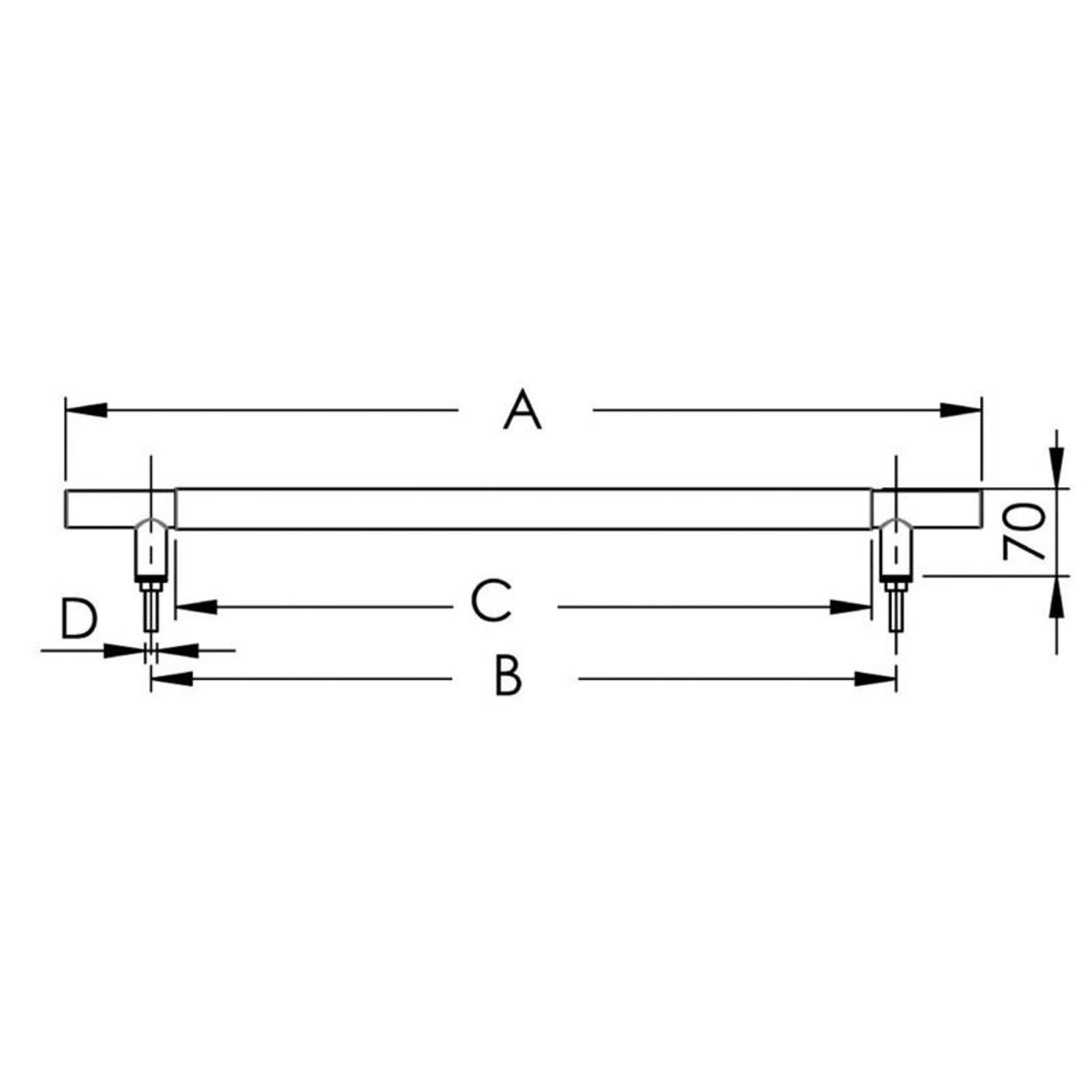 Deluxe håndliste AISI316 450 mm