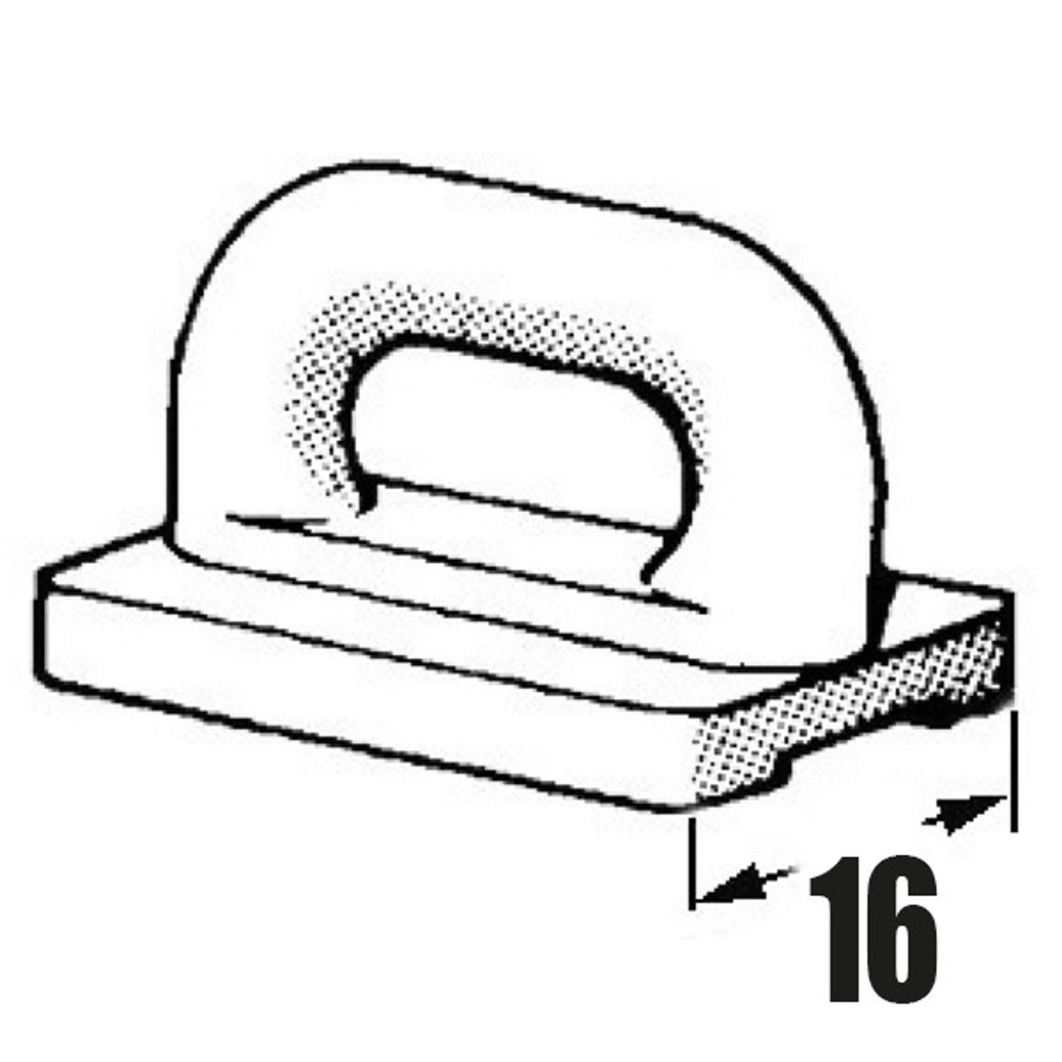 Sledeslede rett 16 mm