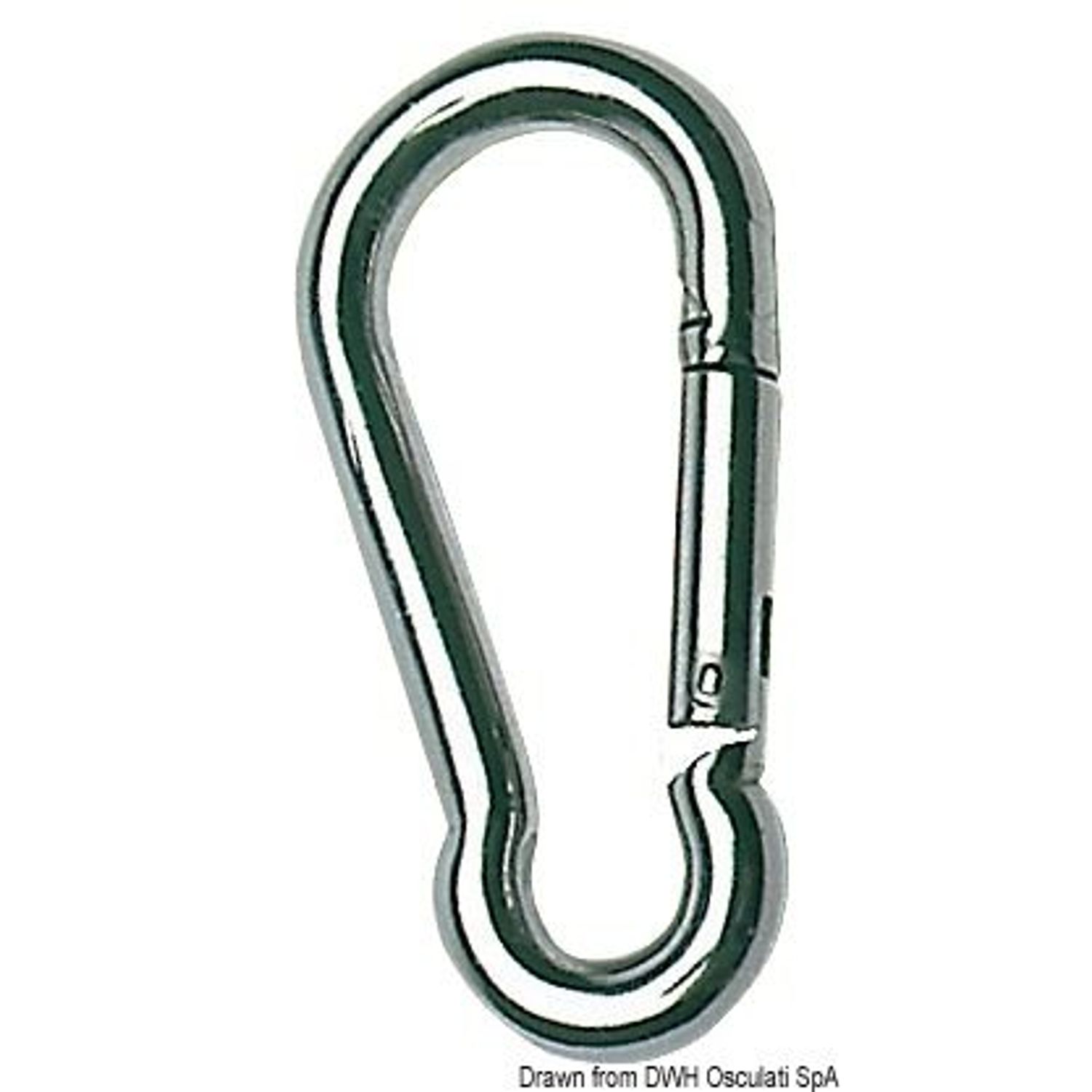 Karabinhage AISI 316 11 mm (detailpakning 1 stk.)