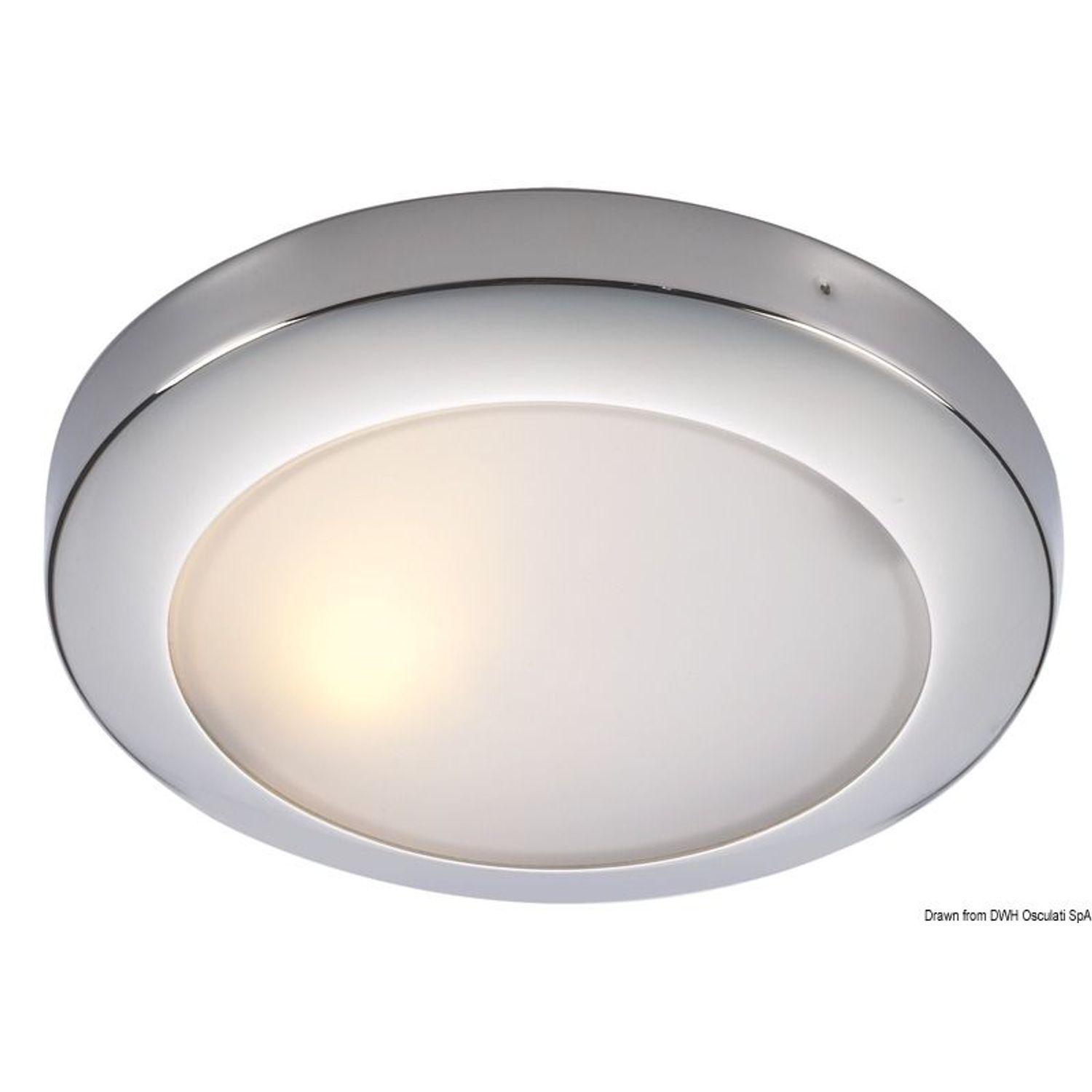 Polaris spegelpolerad taklampa 12/24V 5W