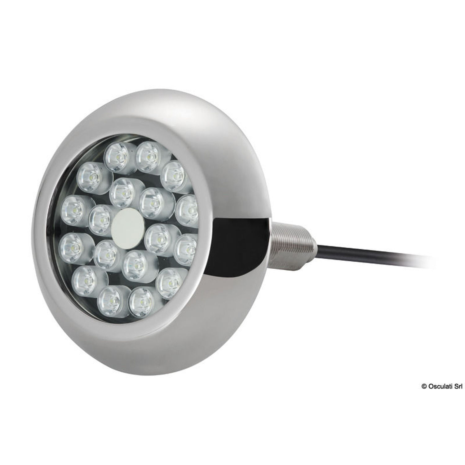 Undervattenslampa 18 vita LED med skruvar