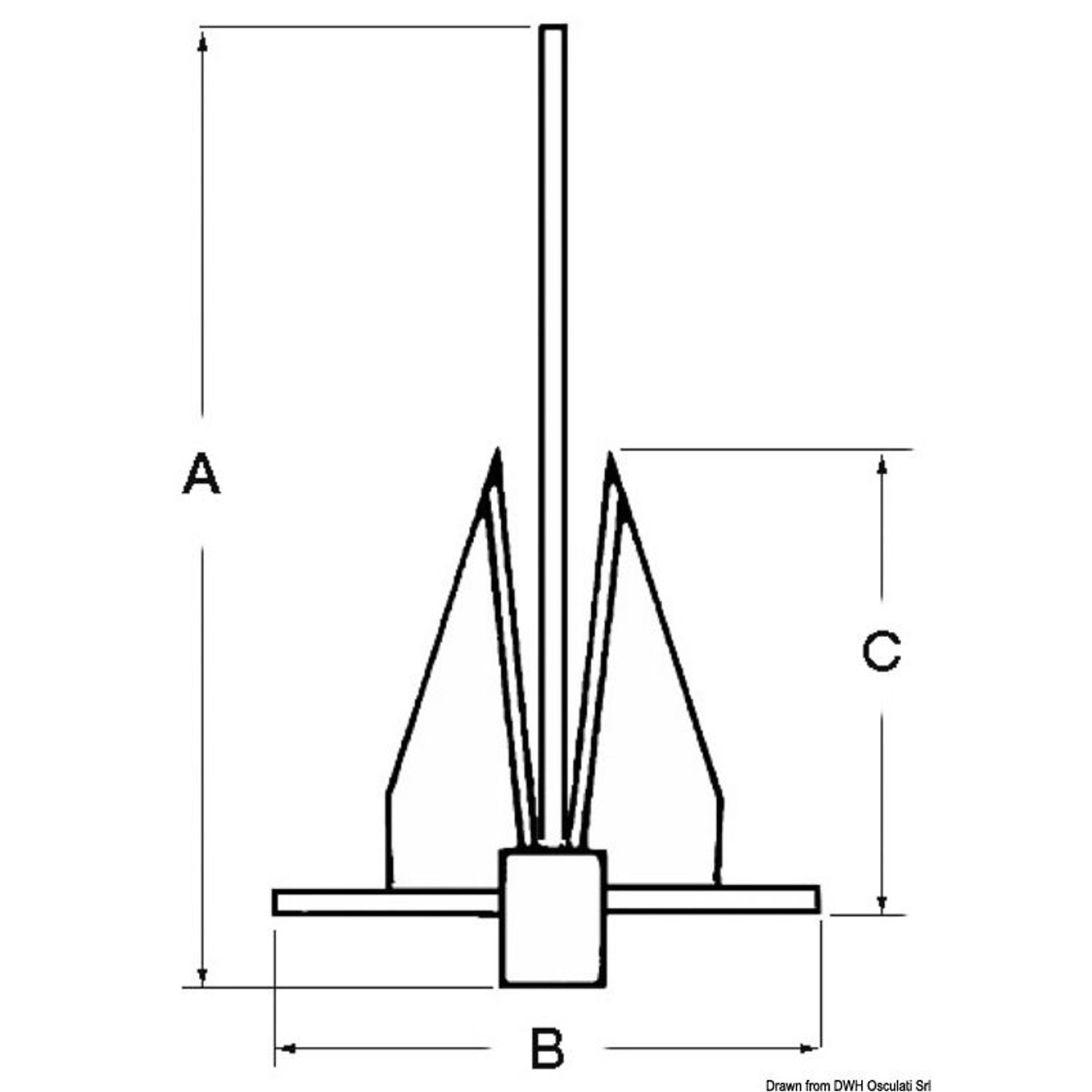 Danforth SS ankare 15 kg