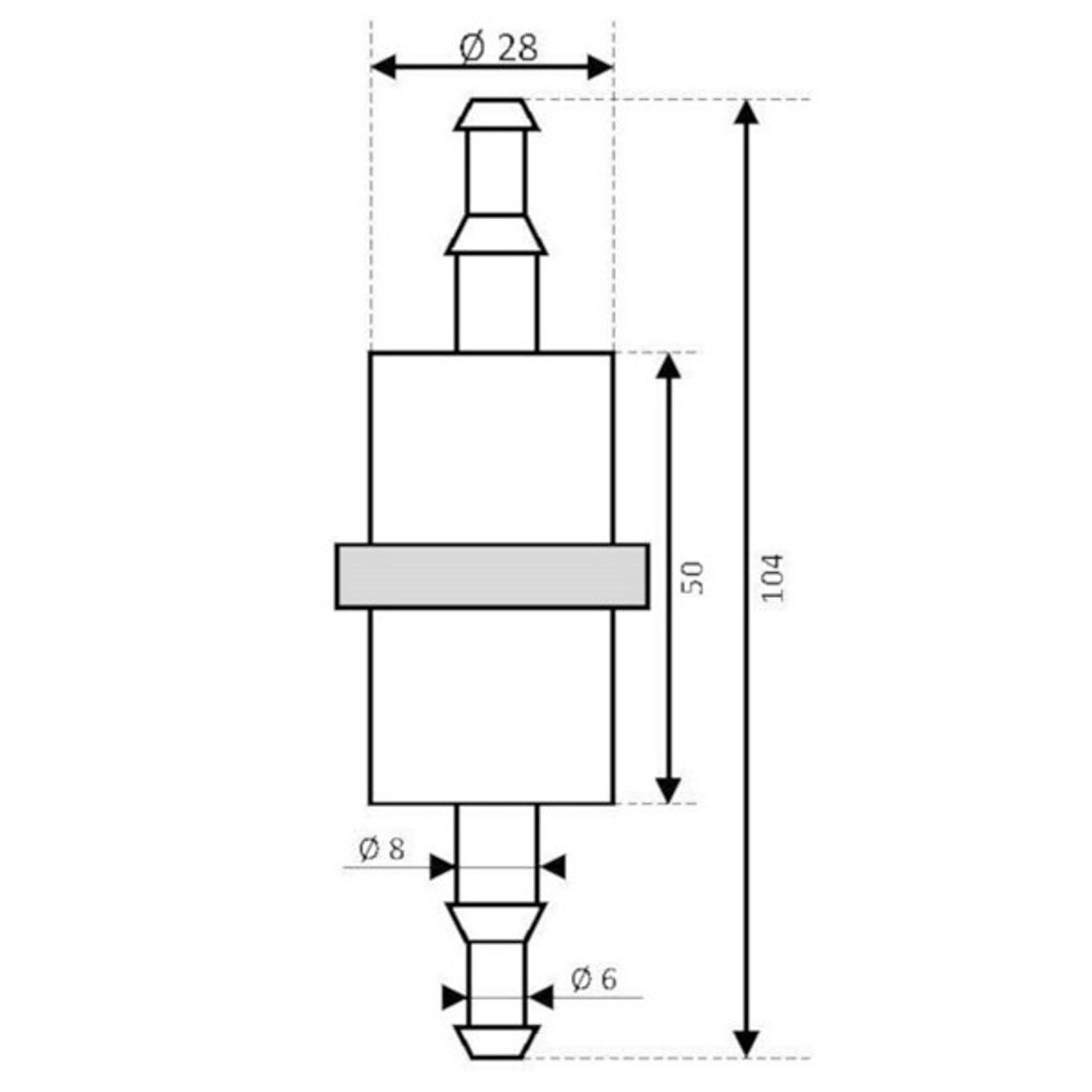 Filter diesel & benzin max 2000cc